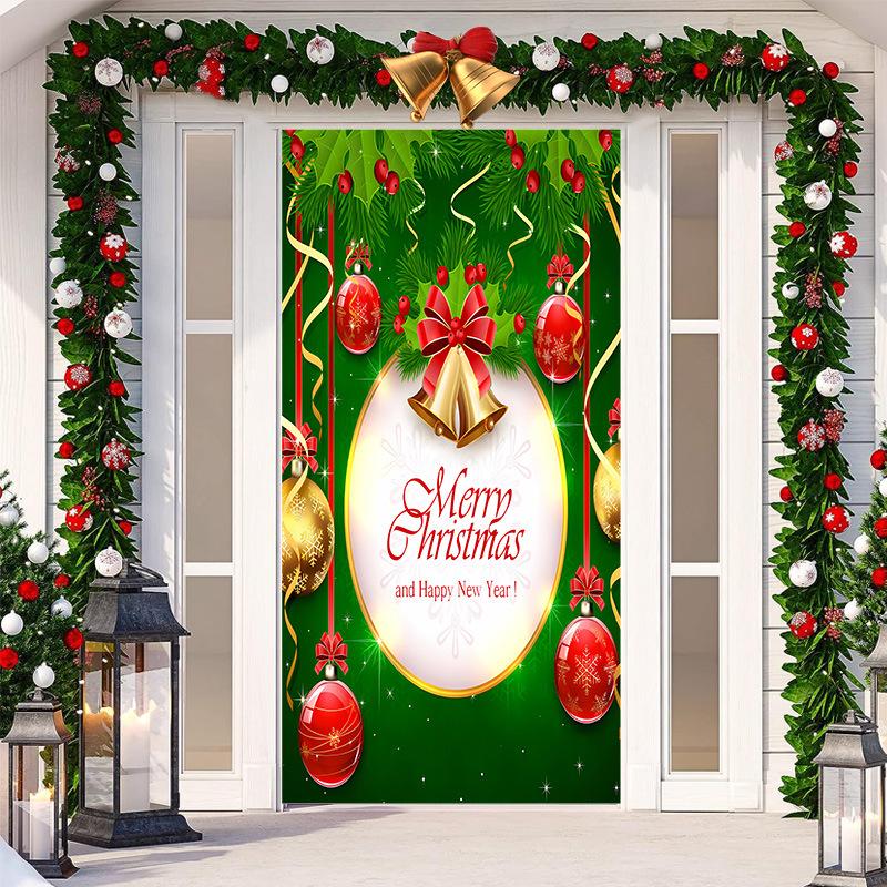 Christmas Door Tapestry: Hanging Cloth Decoration for Festivals & Parties