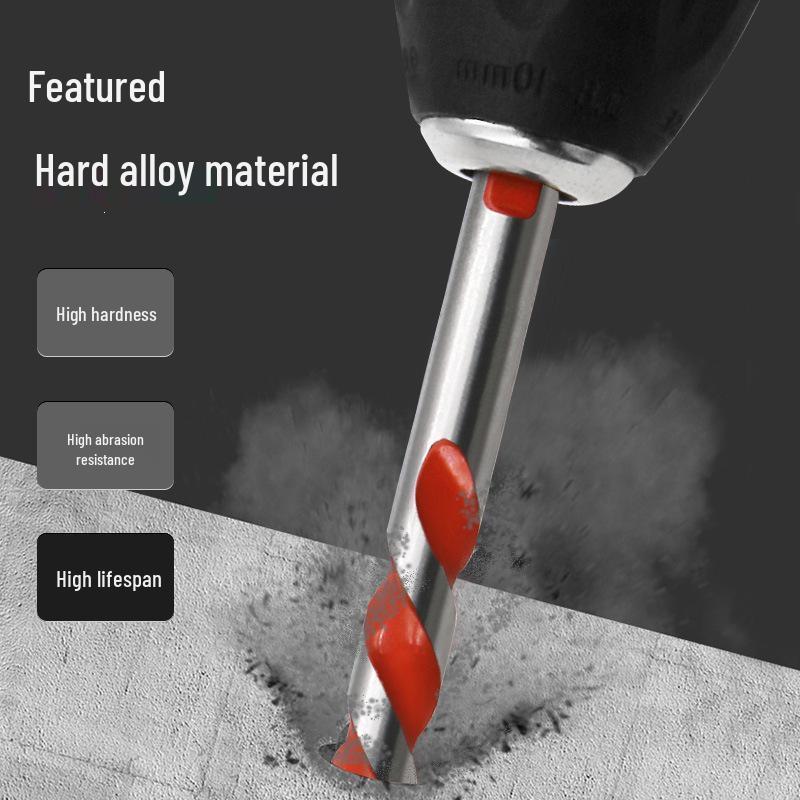 Home Improvement Ceramic Drill Bit with Triangular Handle - Suitable for Glass, Iron, Wall, and Metal Drilling