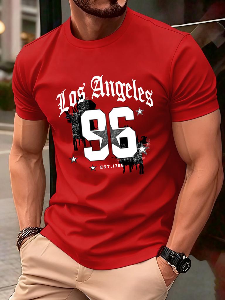 Famous American City Est 1786 Print T Shirts Men Cotton Summer TShirt Loose Casual Clothes Unisex AllMatch ONeck Short Sleeve