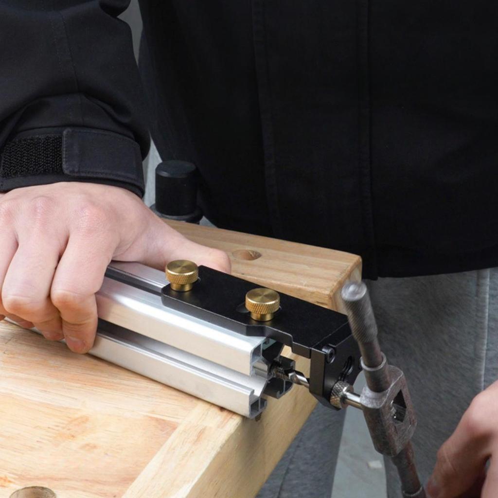 Auxiliary Tool Manual Threading DIY Furniture Compact Manual Tapping Versatile Jig Locator for 20/30/40 Type Aluminum Profiles