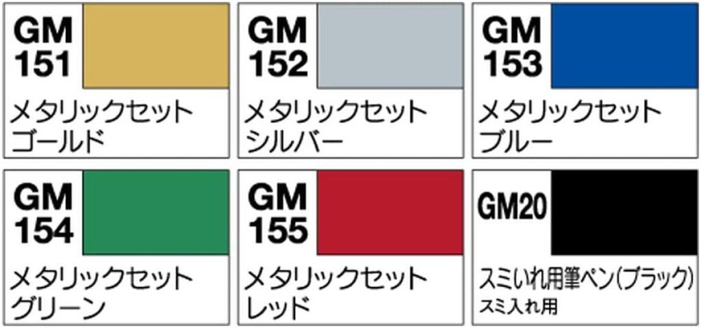 GSI Creos Gundam Marker Gundam Metallic Marker Set for Model Painting (GMS121)