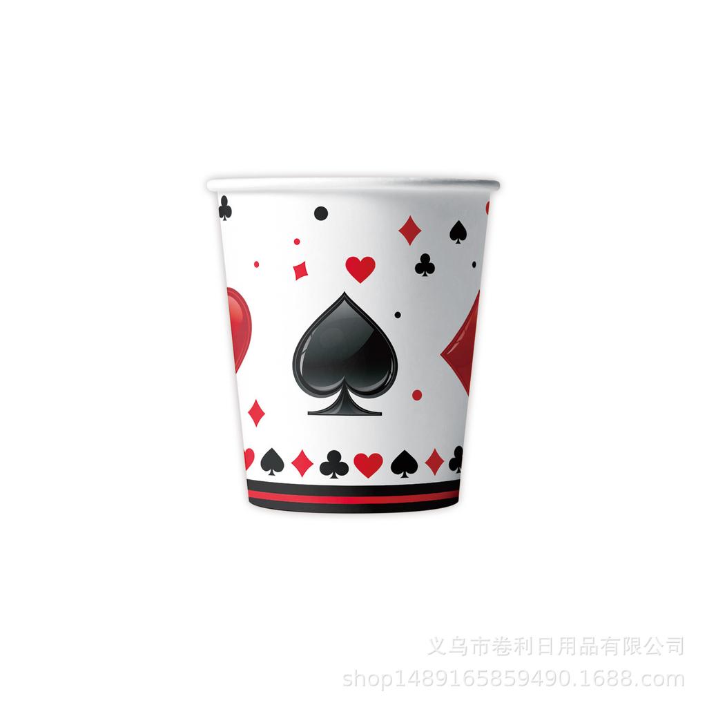 Geburtstagsparty im Casino-Stil: Geburtstagsdekorationen, Pokerdekorationen, Banner, Besteckarrangement