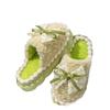 Bow cotton slippers women's winter new indoor home thick bottom non-slip warm fluffy slippers women