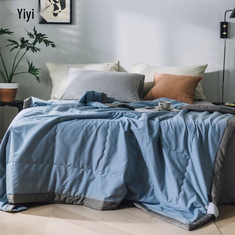 Yiyi Ai Color-Block Edge Pure Cotton Summer Quilt