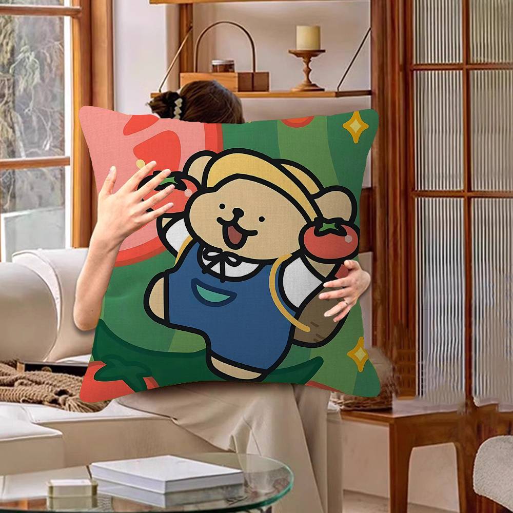 Милый мультяшный щенок М-мальтийская болонка Наволочка Дизайн Подушка Чехол Декор Праздничный Декораци 12x12Inch