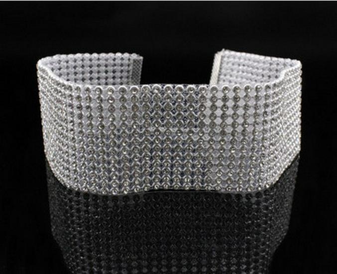 Elegant Women's European American Rhinestone Wedding Choker Necklace