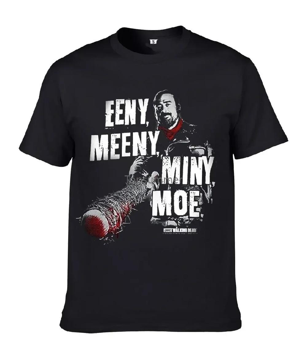 Men T Shirt The Walking Dead Negan Fashion Short Sleeve Tv Show Basic Tops Funny T-Shirt Novelty Tshirt Women S чёрный
