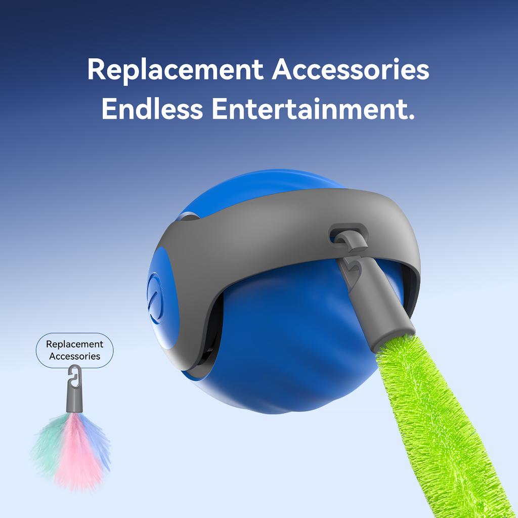 Cat Interactive Ball Toys Automatic Rolling Ball Faux Tail Rechargeable Smart Electric Pet Toy Dog Cat Teaser Training