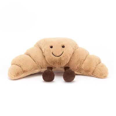 Croissant Plüschtier Weiches Lächeln Beige 20cm Niedliches Kuscheltier Geschenk