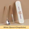 304 Stainless Steel Cartoon Cutlery Set with Case Kids Fork Spoon Portable Cutlery Travel Tableware Reusable Flatware