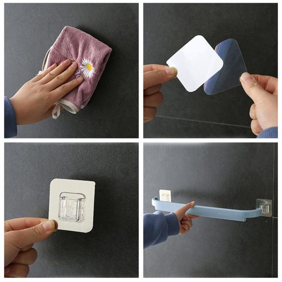 Towel Bar Self Adhesive Good Load-bearing Moisture-proof No Drilling Strong Adhesiveness Hanging Towel Waterproof Toilet Single Rod Towel Rack