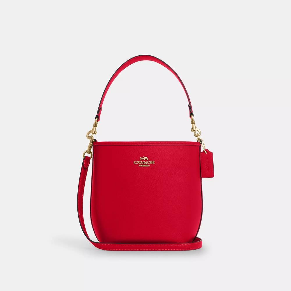 

Coach Сумка City Bucket Bag Gold Bold Red One Size