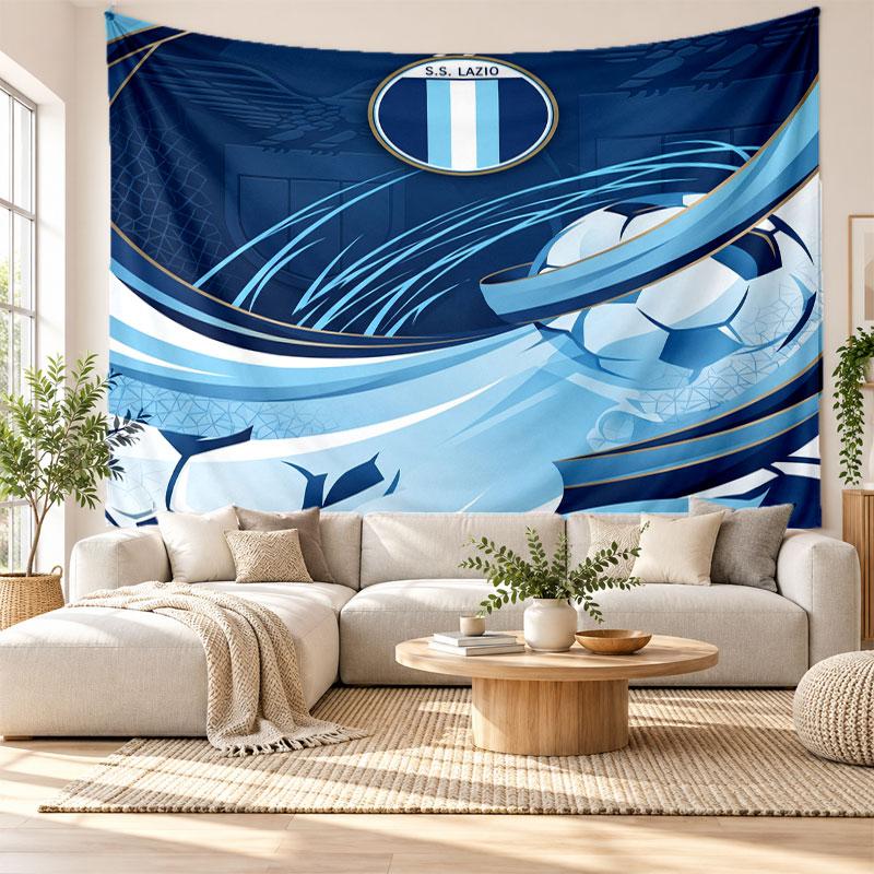 Lazio FC Wall Tapestry, Soft Fabric Wall Hanging, Decorative Backdrop For Bedroom Home Wall Art