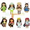 Spanisches Verkleidungs-Puppen-Set - 14cm Kawaii Kartoffel-Puppe mit Zubehör und Schlüsselanhänger-Anhänger