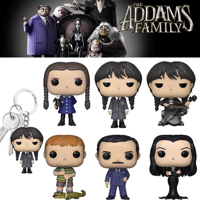 The Family Addams Pendant Toy Model Figure Keychain Girl Kid Gift