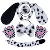 Animal Ear Headband for Child Spotted Dog Headband/Bowtie/Tail Stage Suit for Kids Halloween Cosplay Party Costume Set