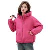 Gesteppte Winter Neue Kapuzenjacke Einfarbig Daunen Baumwolle Jacke Frisch Süß Warm Winddicht Mantel