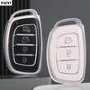 3 4 Button Tpu Car Smart Key Case Cover For Hyundai Tucson Santa Fe Rena Sonata Elantra Creta Ix35 Ix45 I10 I30 I40 Accessories