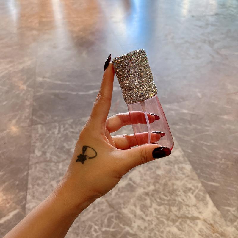 60ml butelka z rozpylaczem do perfum Bling Diamond przezroczysty opryskiwacz wielokrotnego napełniania pusta butelka Atomizer przenośny pojemnik na kosmetyki podróżne