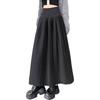Maternity Woolen Pleated High-Waisted A-Line Long Skirt for Autumn/Winter 2026