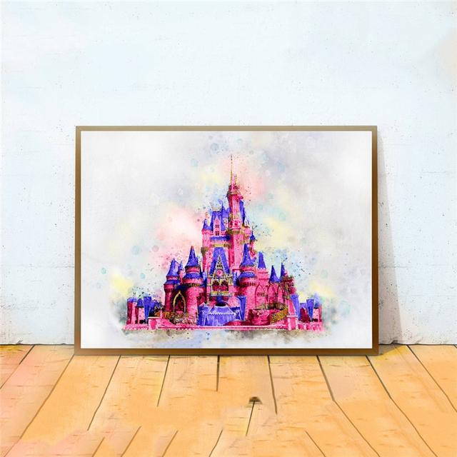 Zámek princezny Obrazy Domov Dekorace pokoje Plátno Nástěnné Umění Architektura Budovy Obrazy pro domácí design Bezrámové