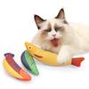 Seiunn Cat Toys, Catnip Toys, Chew Toys, Plush Toys for Cats, Solitary Play, Stress Relief, Exercise, Claw Polisher, Fish-Shaped, with Catnip, Set of