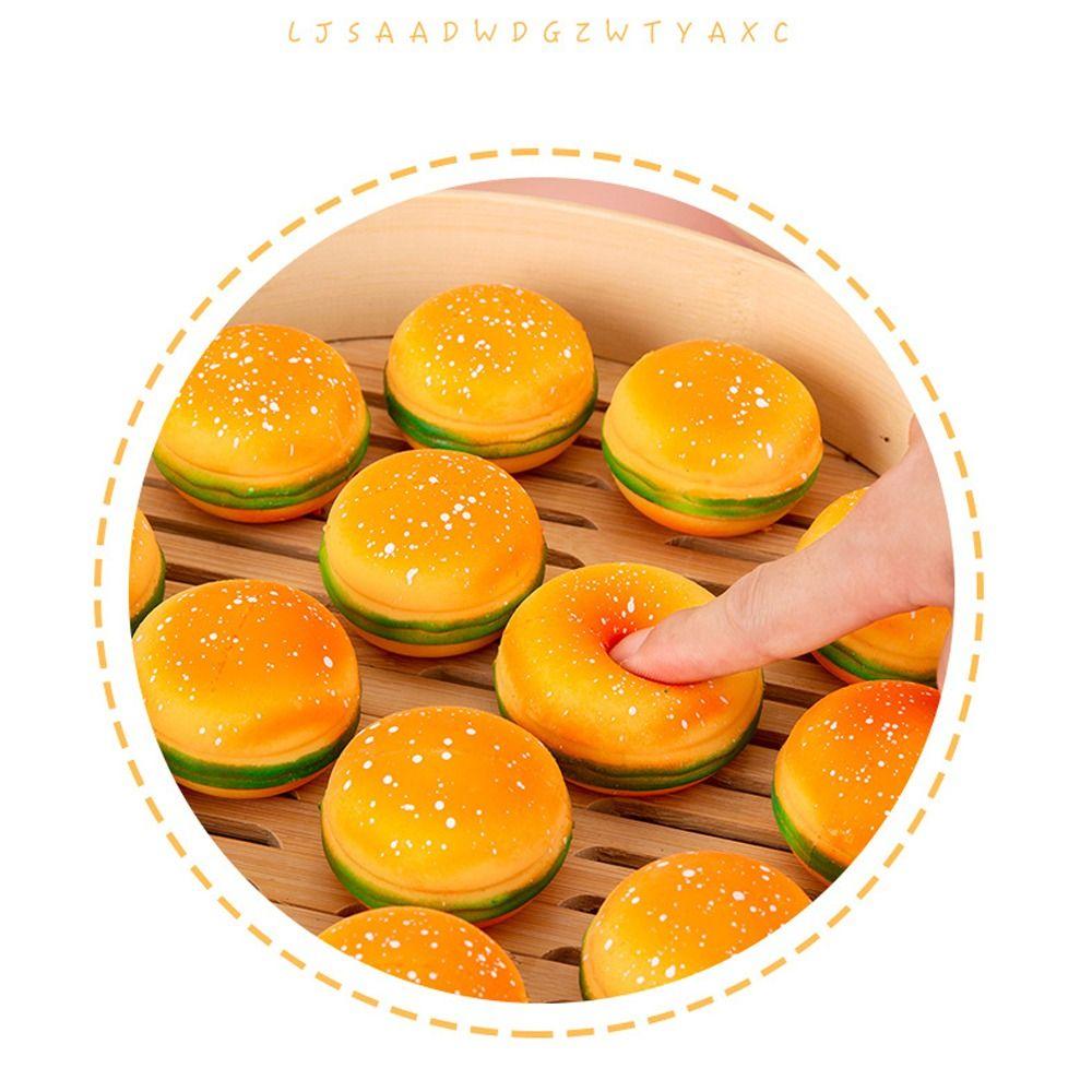 Neues TPR Quetschspielzeug Hamburger Langsam Rückprall Fidget Spielzeug Leckeres Essen Stressabbau Simulation Hamburger