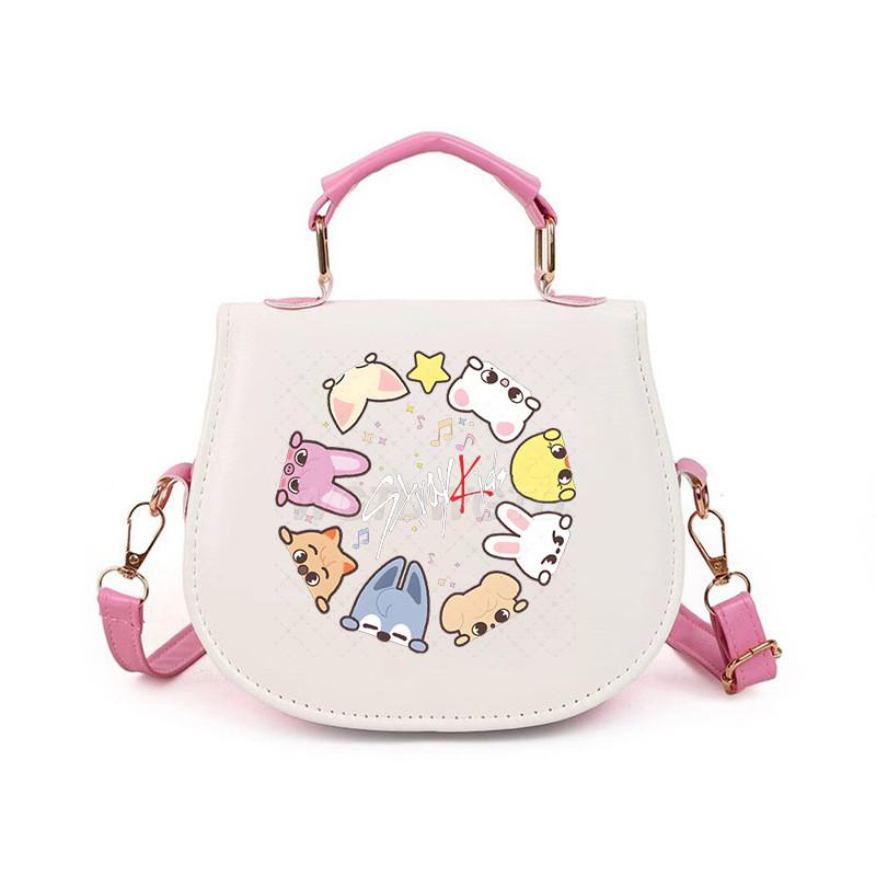 Kids Girls Straykids Felix Printed Student Lightweight Crossbody Bag Casual PU Shoulder Bags