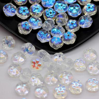 50Pcs 8mm Fashion Glass Pumpkin Beads Lantern Beads Beaded Decoration Materials DIY Jewelry Accessories