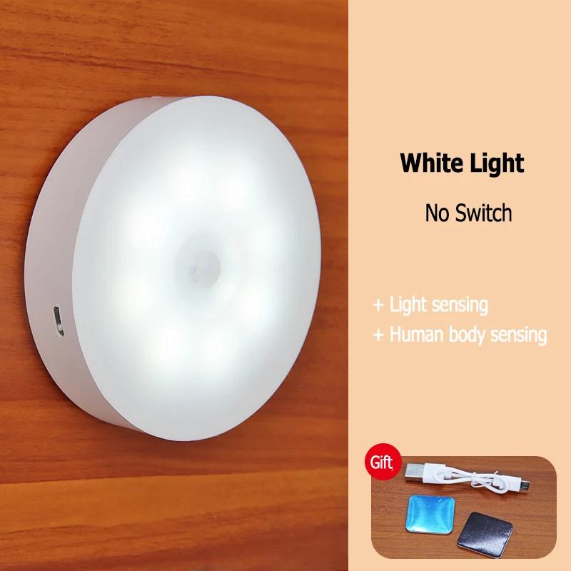 

Motion Sensor LED Night Light Chargeable Smart Wall-Mounted Lamp for Stairs Hallway Cabinet Closet Wardrobe Night Light