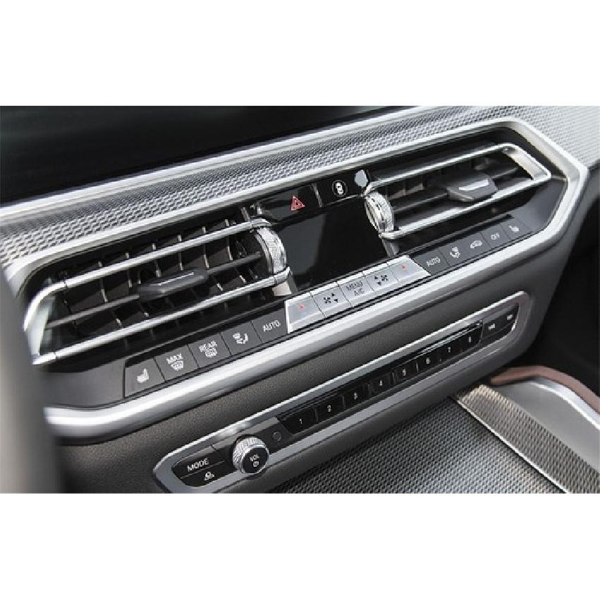 2 Pieces Silver Car Front Center AC Vent Grill Tab Clip Part For BMW X5 X6 G05