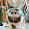 Cute Siamese Cat Plush Backpack Kawaii Student School Bag Simulation Animal Shoulder Bag  Shopping