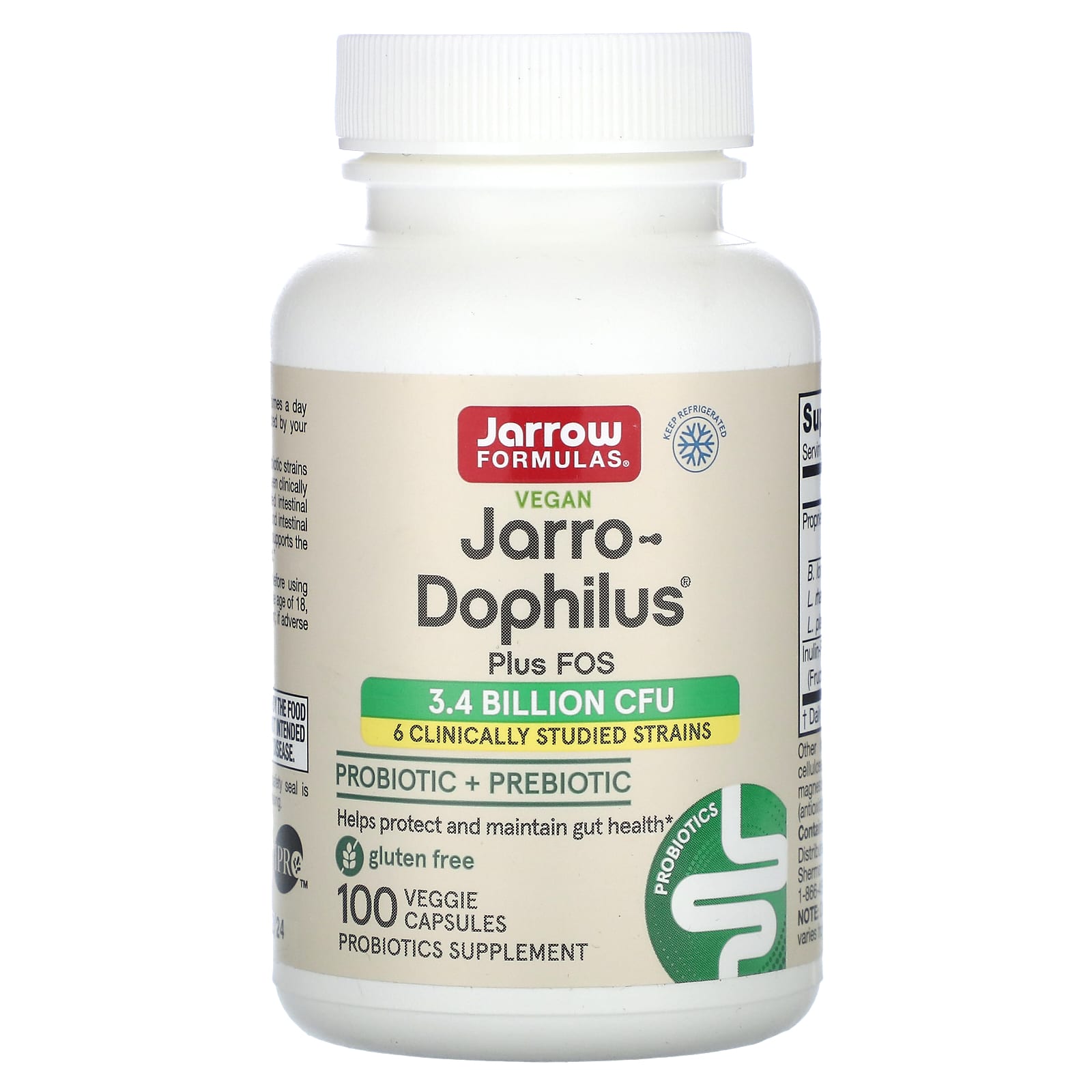 

Vegan Jarro-Dophilus Plus Fos, 100 Veggie Caps