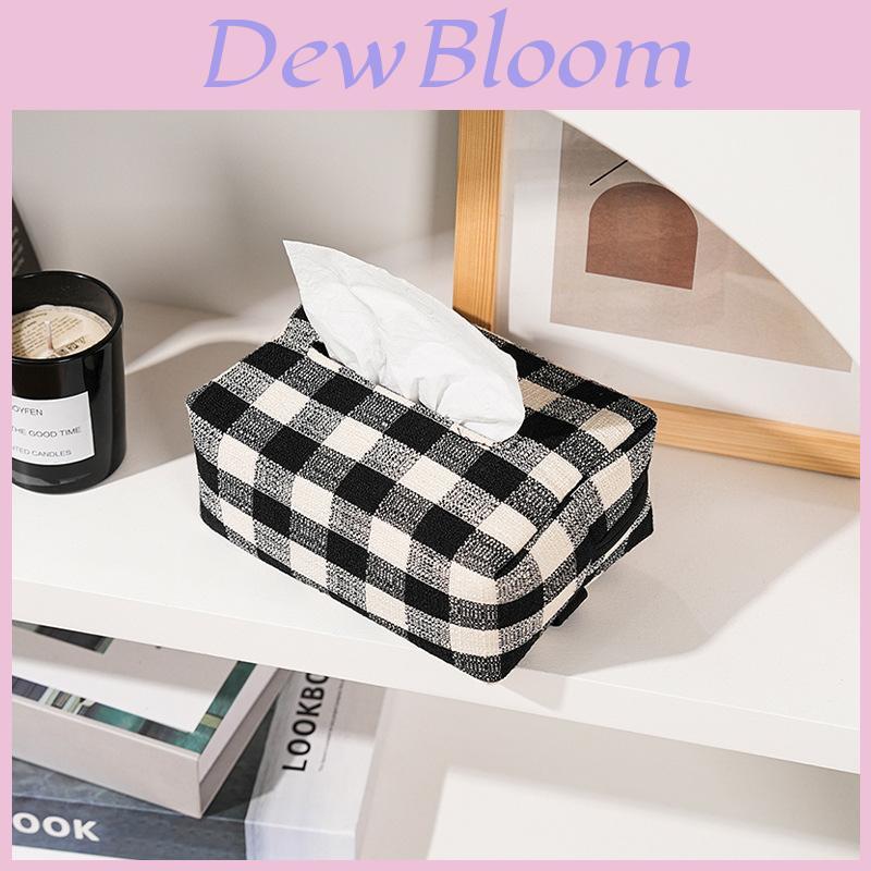 Modern Minimalist Cotton Tissue Box With Splicing Design For Office Decor And Desk Organization