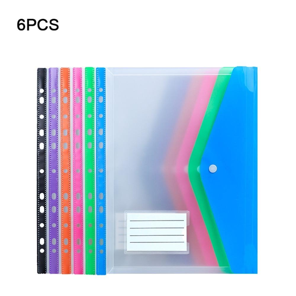 

New PP A4 File Folders 4 Hole D-Shaped Binder Display Book Waterproof Document Display Book Stationery