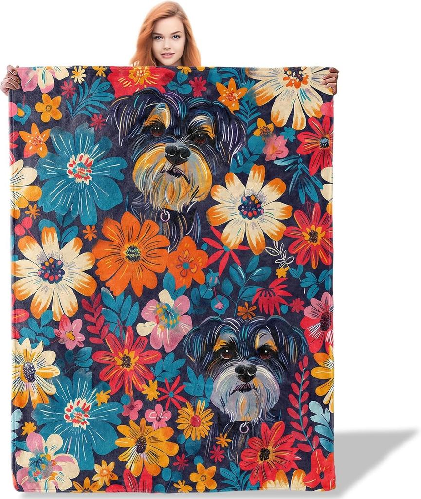 1PC Cute Animal White Rabbit Throw Thin Blanket Gifts for Couch Bed Car Home Camping for Bunny Dogs Panda Lovers all season use