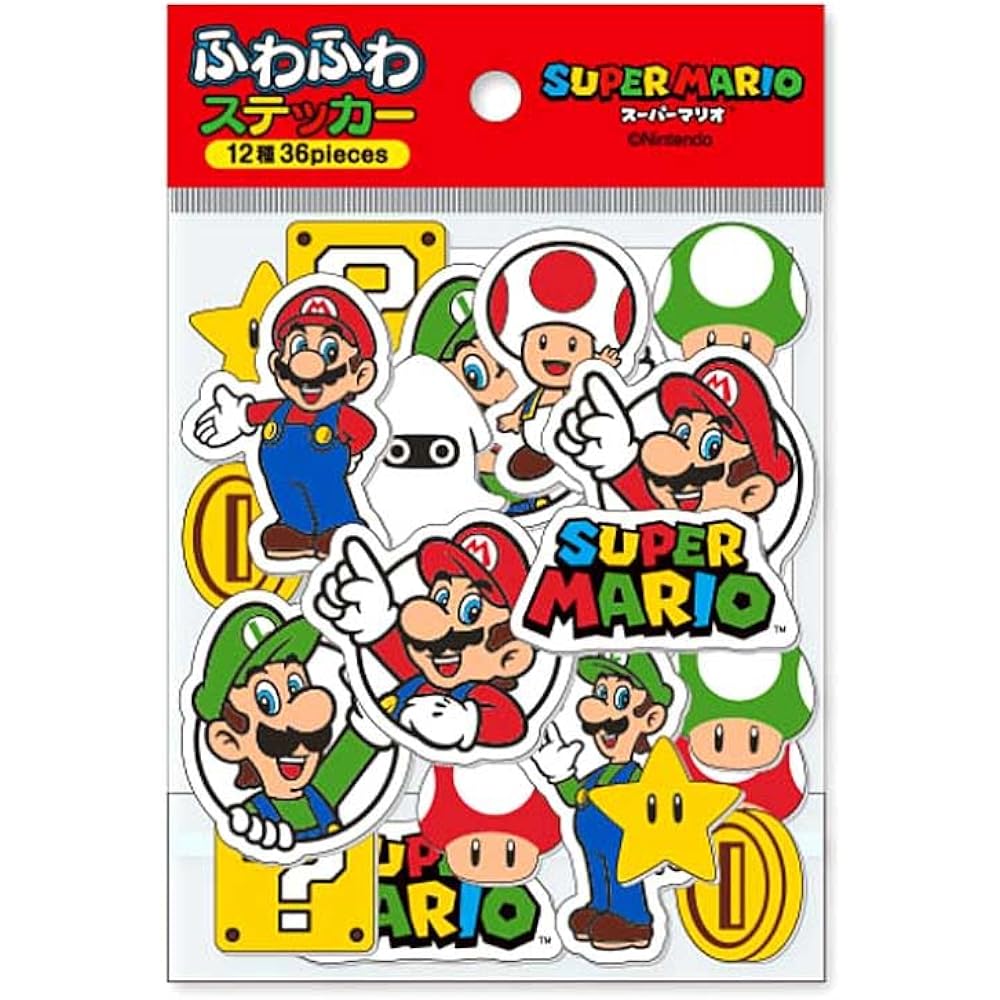 ENSKY (ENSKY) Super Mario Fluffy Stickers