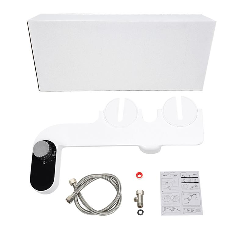 Plastic Toilet Cold Water Bidet Slime With Dual Nozzle Non Electric Bidet Attachment Sanitary Equipment Toilet Bidet Attachment (Black,ABS) чёрный