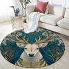 Blue Series Animals,Round Area Rug,Carpet Rug for Living Room Bedroom Sofa Playroom Decor,Non-slip Floor Mat