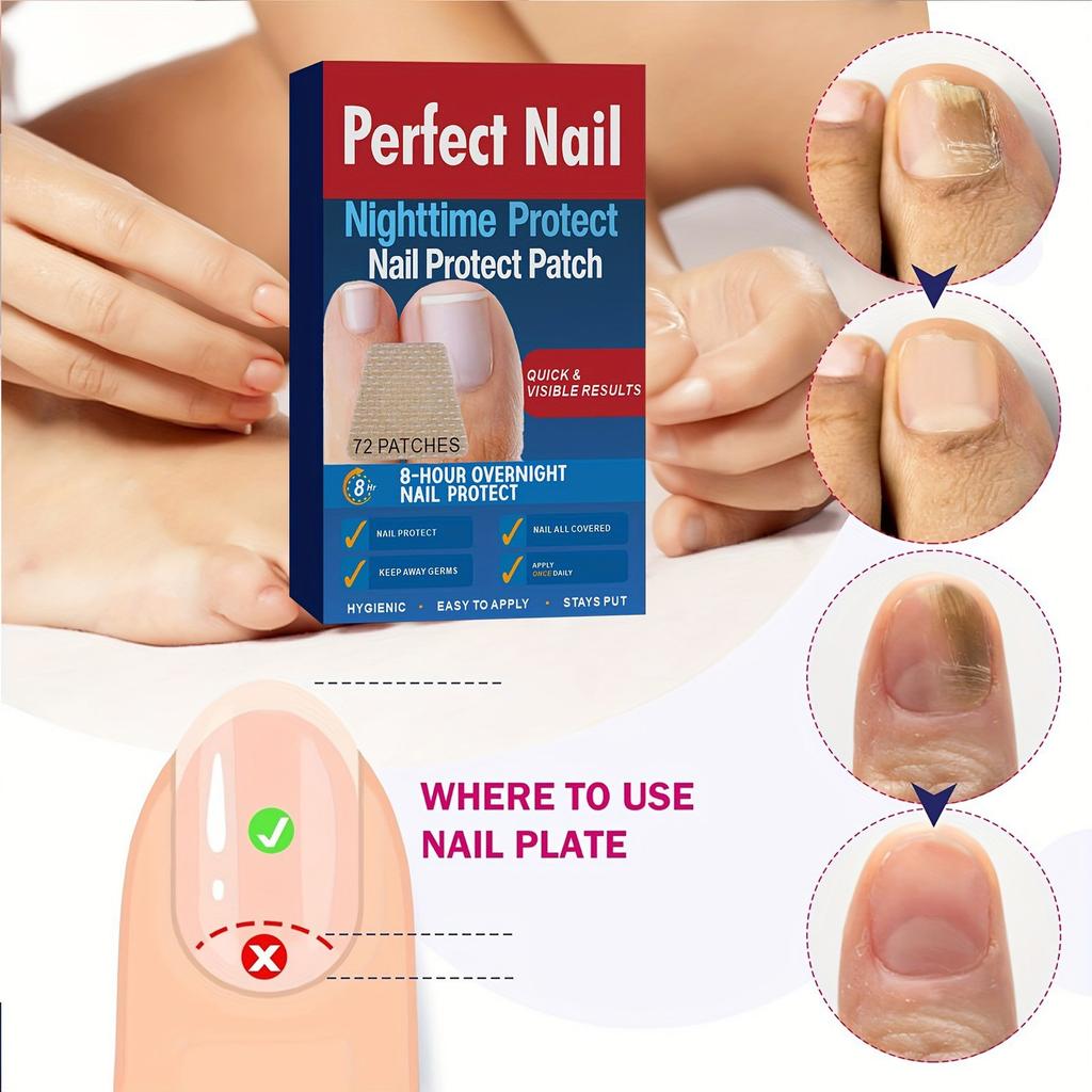 Night Nail Care Patches Improve Yellow And Thickened Nails, Reduce Onychomycosis And Soft Nails(72pcs/box)