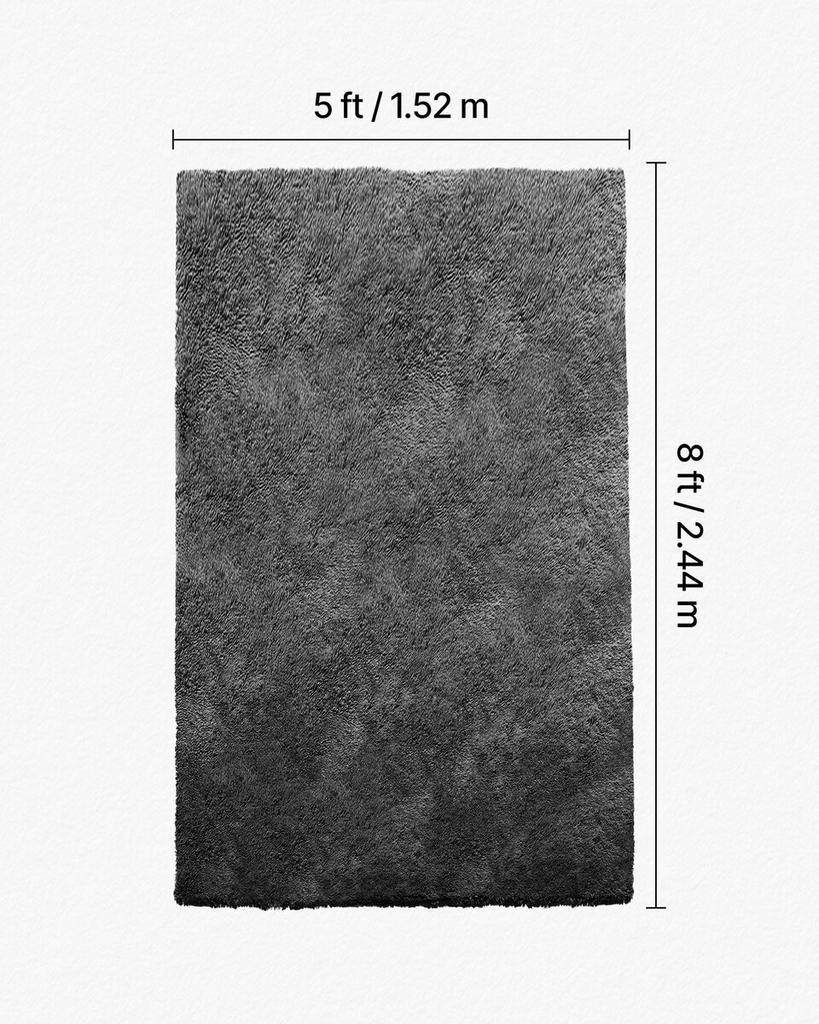 Indoor Plush Area Rugs, 1.52 X 2.44 M Soft Plush Carpet, Furry Shag Area Rugs for Living Room, Bedroom, Sunroom, Modern Home Decor Aesthetic,