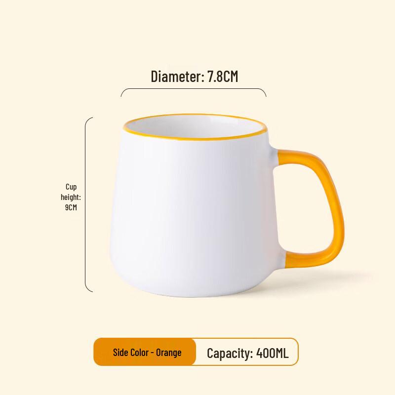 ZISIZ Ceramic Mug with Lid & Spoon Set