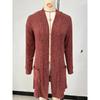 Women's Open Front Long Sleeve Long Knit Cardigan Loose Fit with Side Pockets Casual Fall Outerwear