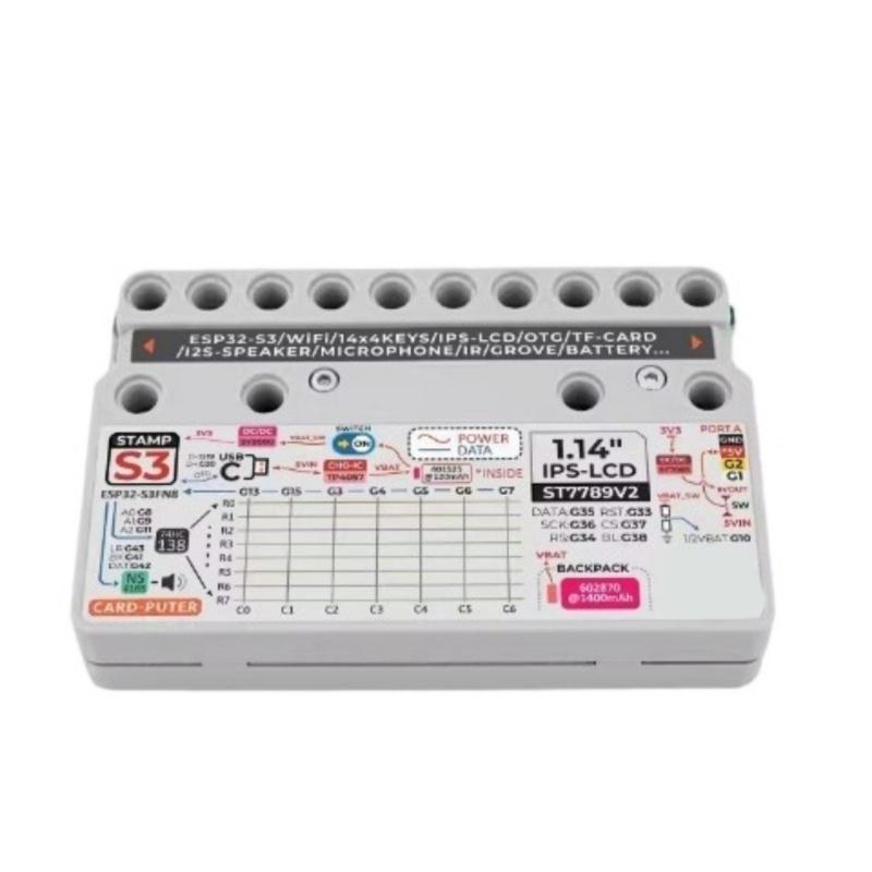 

Cardcomputer StampS3 Microcontroller 56 Key Keyboards Card Computer 1.14inch Screen Computer DIY Electronics 1