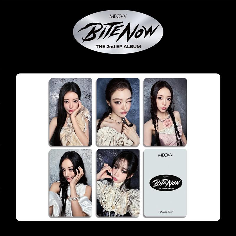 MEOVV THE 2nd EP Album BITE NOW Album Photocards Pre-order Benefit Photocards GAWON ANNA ELLA SOOIN HD Photo Fans Cosplay Cards (as the picture,5.4x8.6cm)