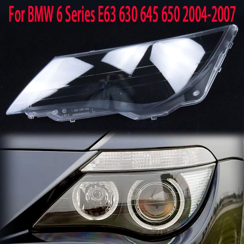 For BMW 6 Series E63 630 645 650 2004-2007 Car Front Headlamps Cover Shell Waterproof Clear Headlight Lens