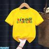 Newly Kids T-Shirt Funny The Very Hungry Caterpillar Cartoon Print Tshirts For Boys Summer Cute Boys/Girls Yellow Tshirt Top