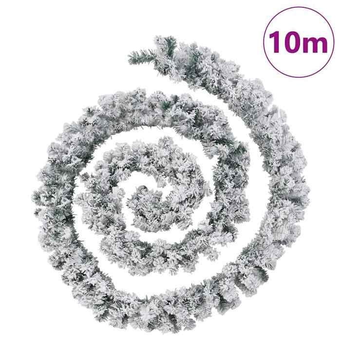 VidaXL Guirlande de Noël avec lumières LED vert 10 m PVC, décoration de Noël, décor de Noël suspendu, guirlande de Noël 4019670