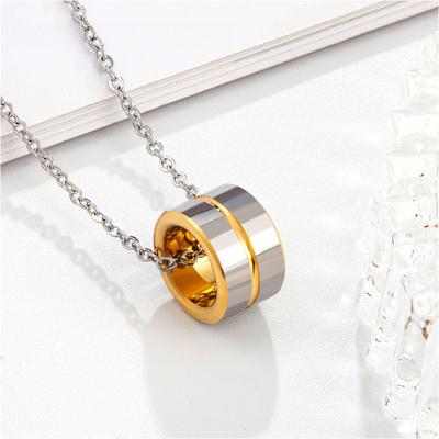 Minimal Small Waist Pendant Necklace Tungsten Steel Niche Design Sense Premium Clavicle Chain Women's Jewelry