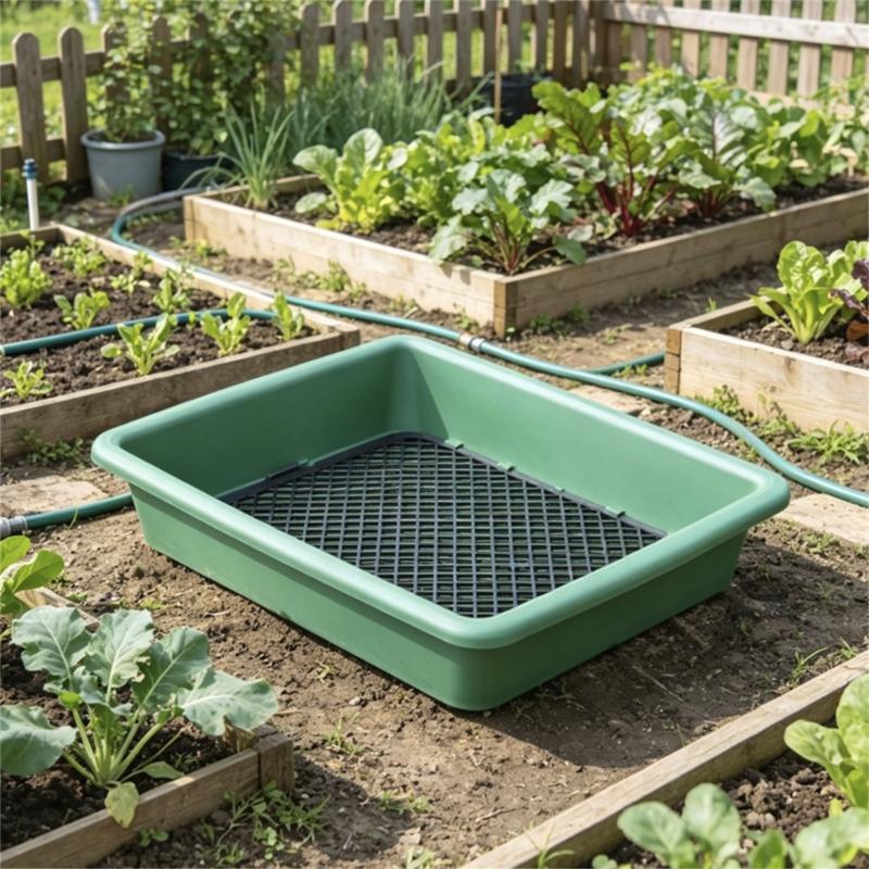 Soil Sifter Plastic Soil Sieve Filter Mesh for Soil Stone Sifting Filtration Home Garden Flower Plant Nursery Tool